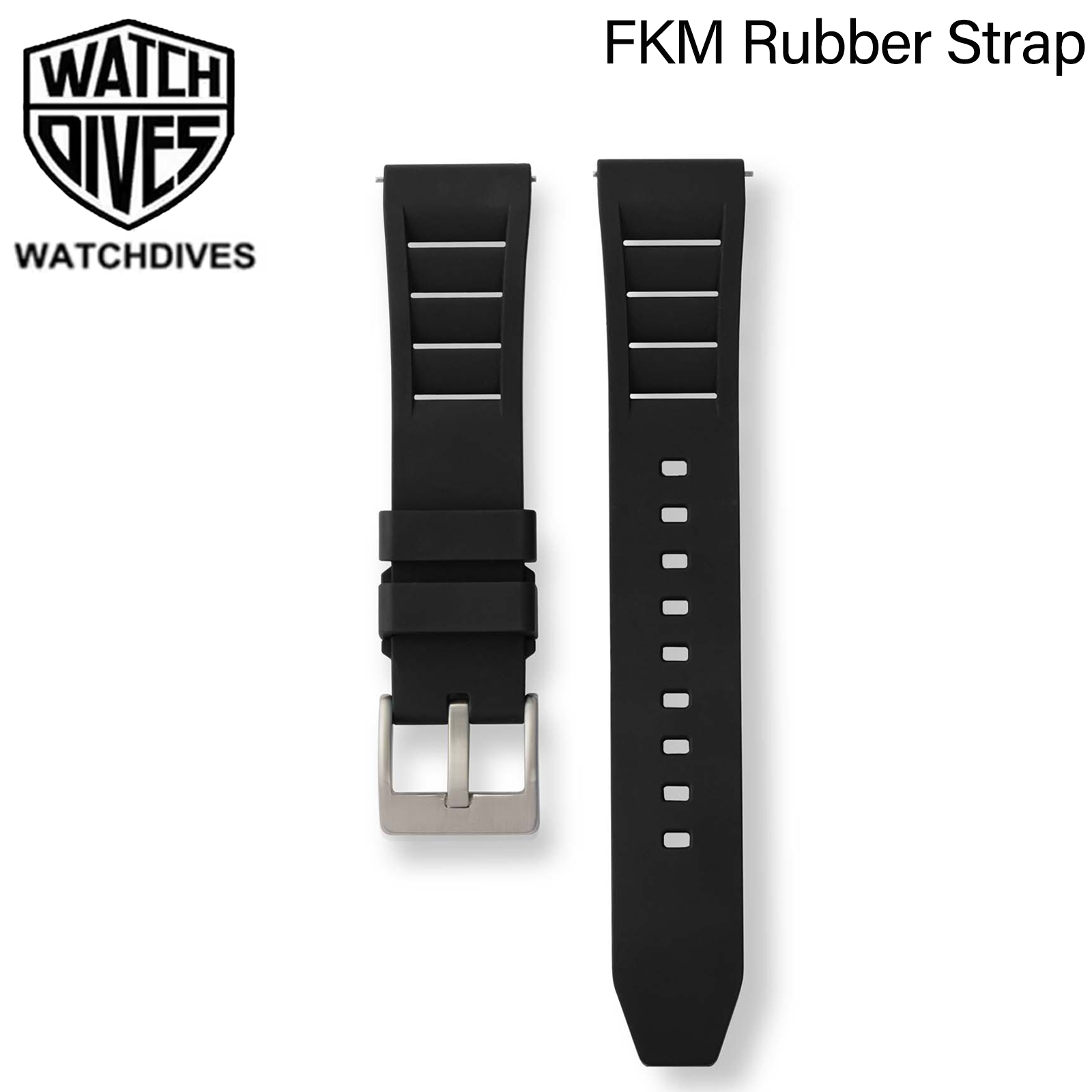 Fkm Rubber Dive Watch Strap 20Mm - 프리미엄 등급 불소 고무 시계 스트랩