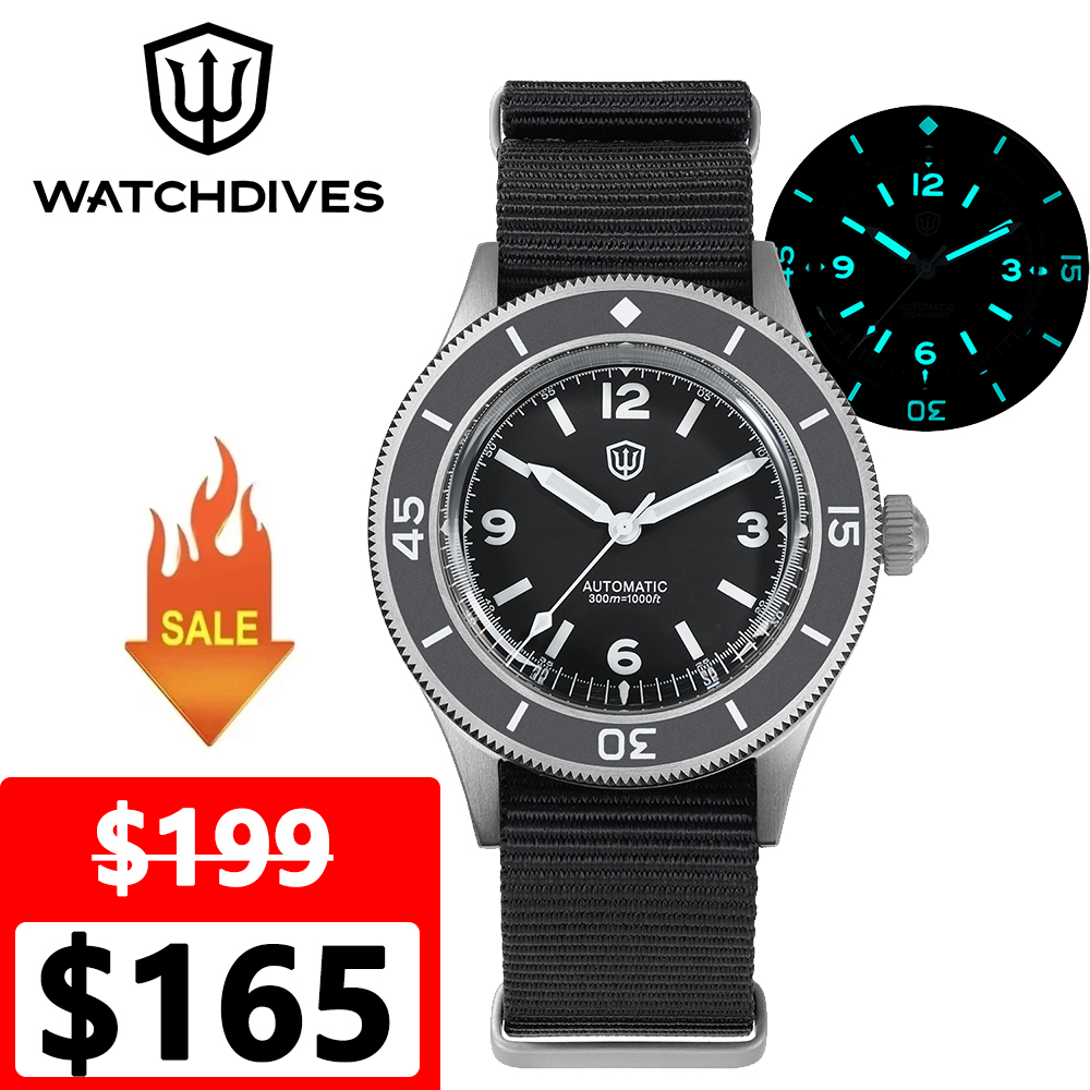 Titanium Automatic Watch 300M Sapphire - Watchdives WD50Ti 티타늄 다이브 시계 WD50F