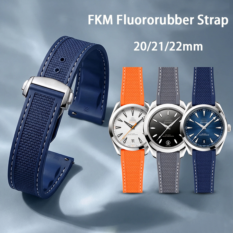 Fkm Rubber Dive Watch Strap 20Mm - FKM 폴딩 버클 스트랩 20mm 21mm