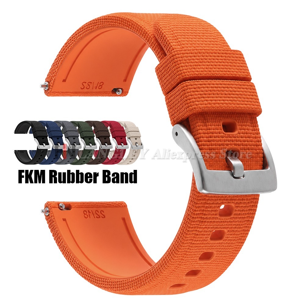 Fkm Rubber Dive Watch Strap 20Mm - FKM 불소 고무 시계줄, 20mm, 21mm,