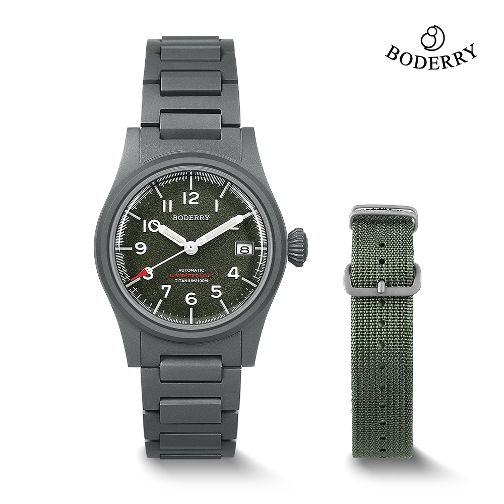 Field Watch Titanium 100M Sapphire - 보데리 랜드마스터 필드 시계 티타늄 오토매틱