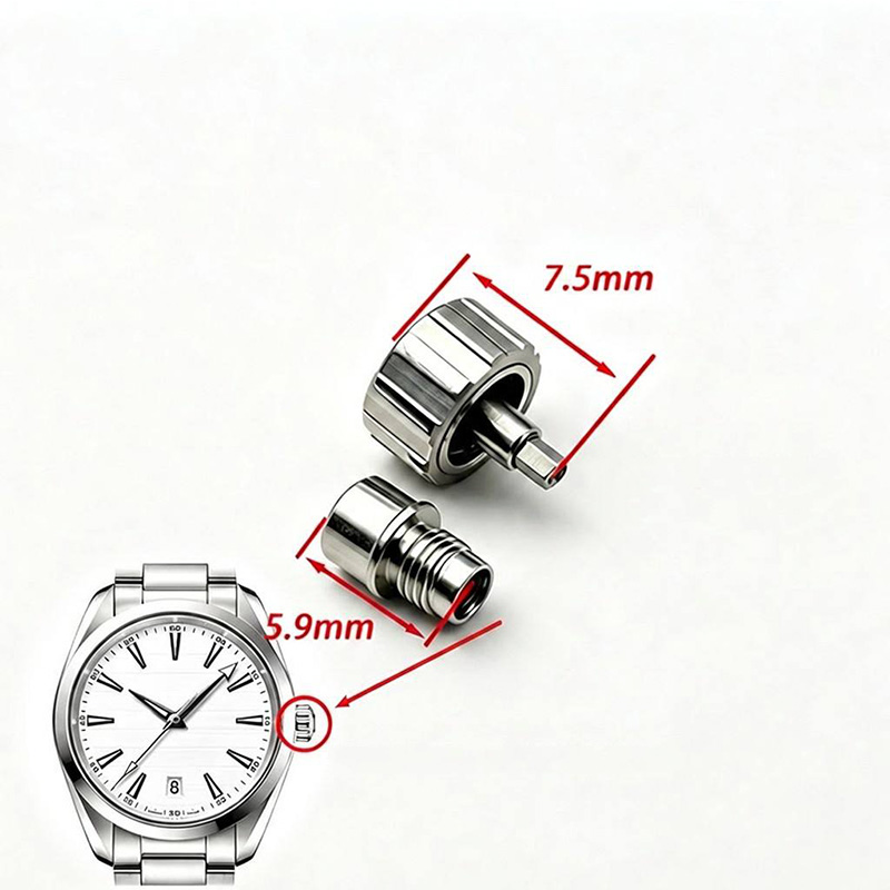 Watch Crown Screw Down Replacement - 지름 6.5mm 길이 7.5mm 시계 크라운