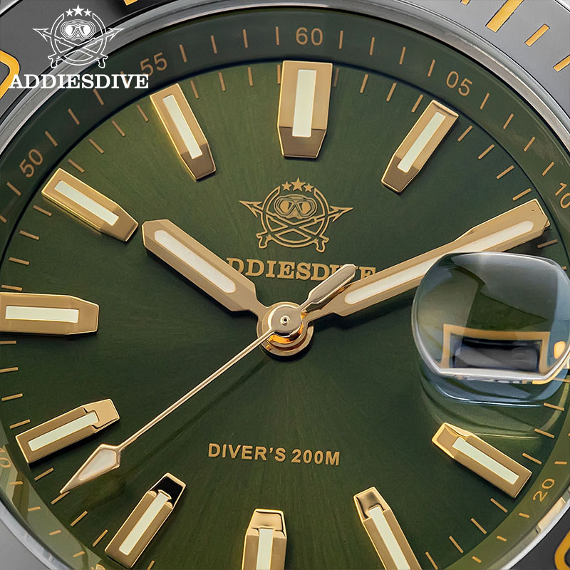 Watch Crown Screw Down Replacement - ADDIESDIVE 새로운 AD2510 럭셔리 남성용 다이빙