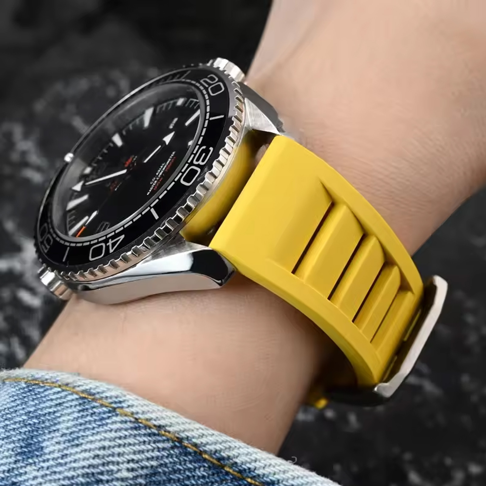 프리미엄 등급 불소 고무 시계 스트랩 20mm 22mm - Fkm Rubber Dive Watch Strap 20Mm 리뷰 및 가격