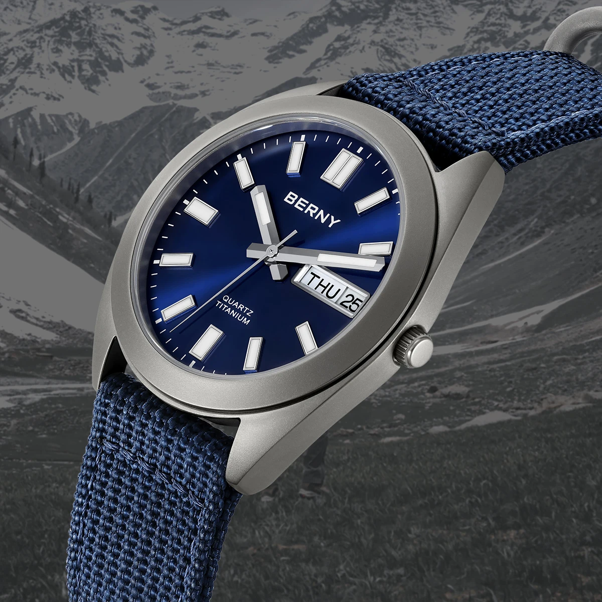 BERNY 티타늄 남성용 시계, 슈퍼 루미너스 스포츠  - Field Watch Titanium 100M Sapphire 리뷰 및 가격
