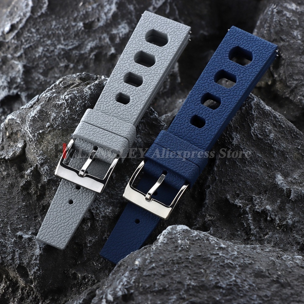 새로운 디자인의 FKM 시계줄, 20mm, 22mm,  - Fkm Rubber Dive Watch Strap 20Mm 리뷰 및 가격