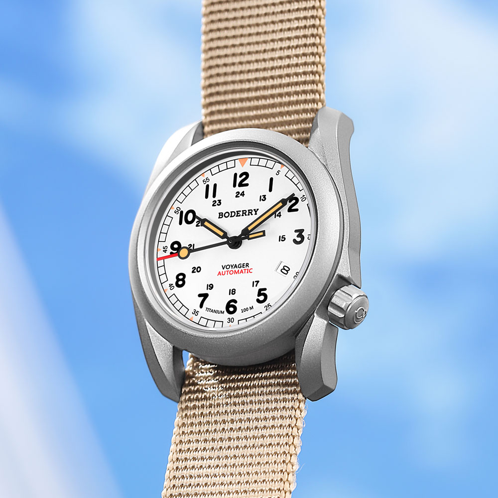 보데리 보이저 남성용 경량 티타늄 필드 시계, 자동 무 - Field Watch Titanium 100M Sapphire 리뷰 및 가격