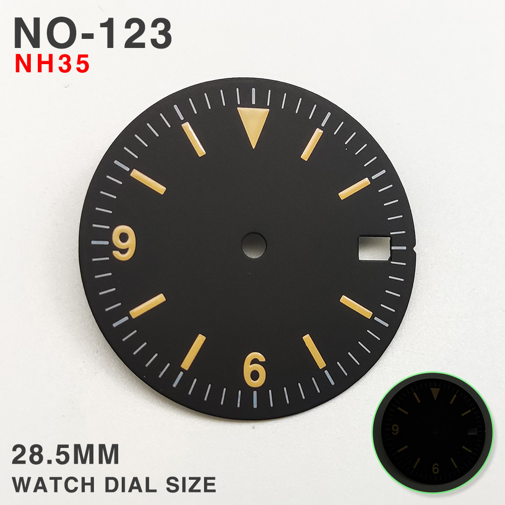 28.5mm 핑크 다이얼 블루 야광, 선버스트 텍스처  - Watch Dial Custom Sterile 28.5Mm 리뷰 및 가격