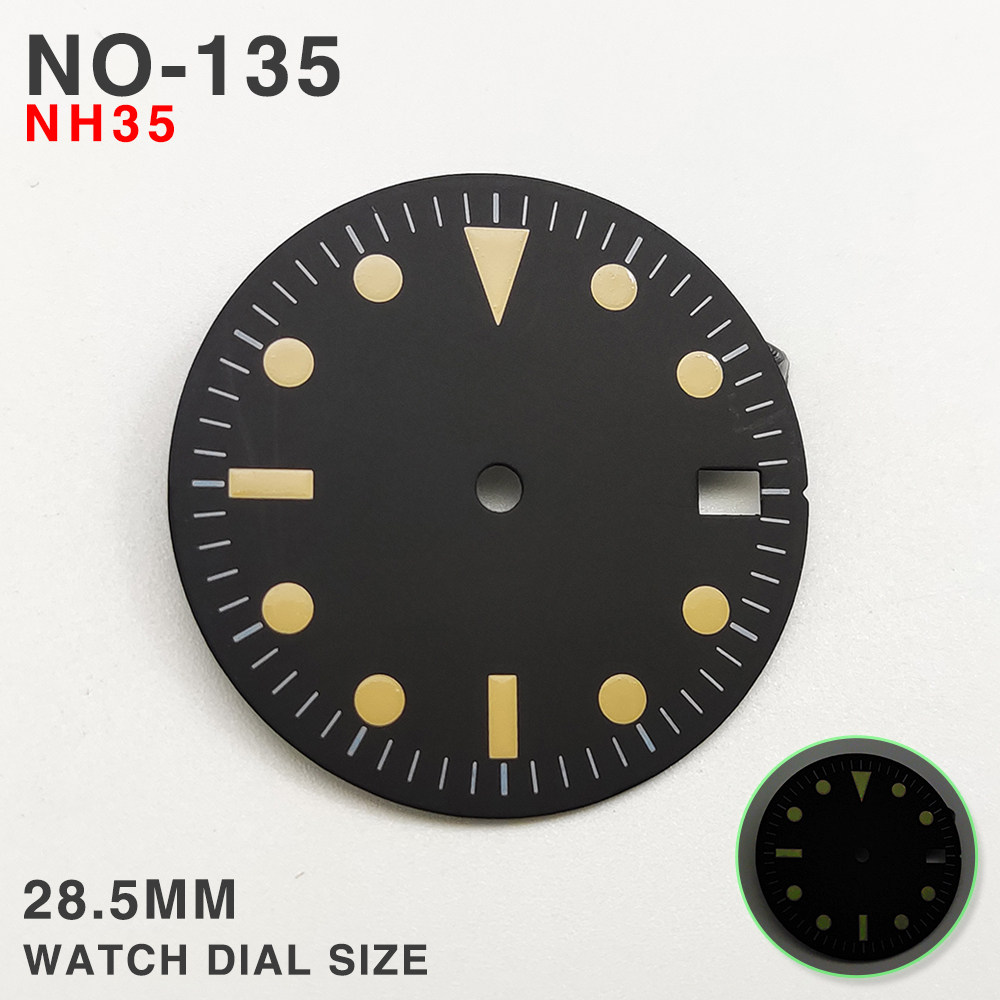 28.5mm 핑크 다이얼 블루 야광, 선버스트 텍스처  - Watch Dial Custom Sterile 28.5Mm 리뷰 및 가격