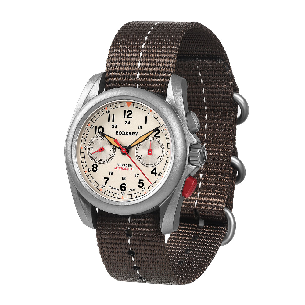 BODERRY 남성용 필드 시계 티타늄 기계식 크로노그 - Field Watch Titanium 100M Sapphire 리뷰 및 가격