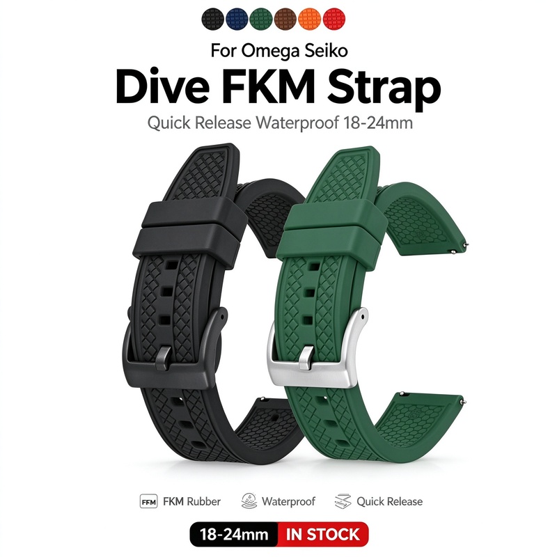 오메가 세이코 18mm, 20mm, 22mm, 24mm - Fkm Rubber Dive Watch Strap 20Mm 리뷰 및 가격