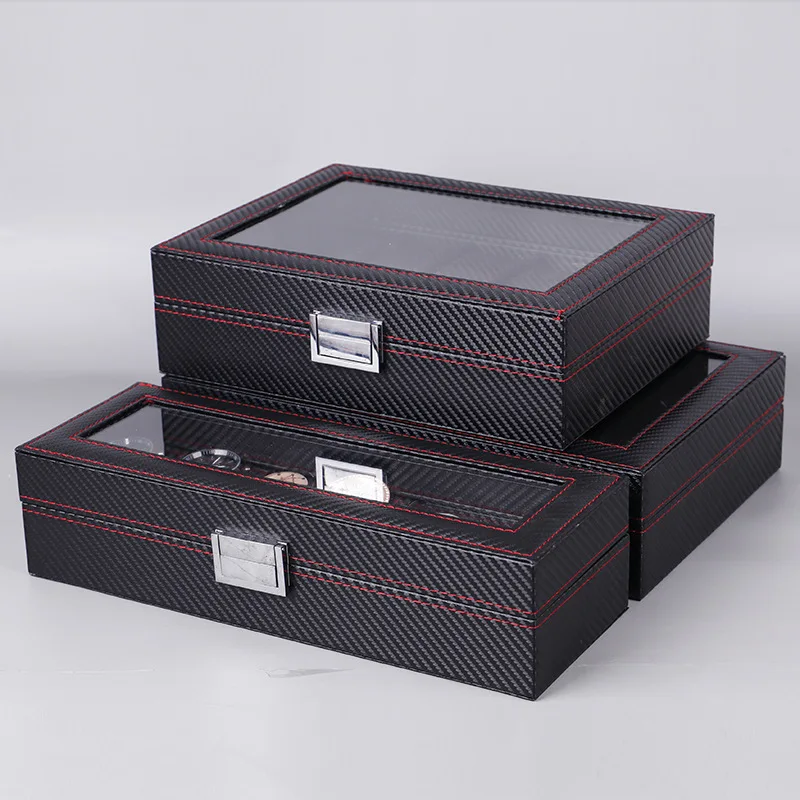 시계 보관함 6/10/12 PU 가죽 디스플레이 보관함 - Watch Display Case Glass Top 12 Slots 리뷰 및 가격