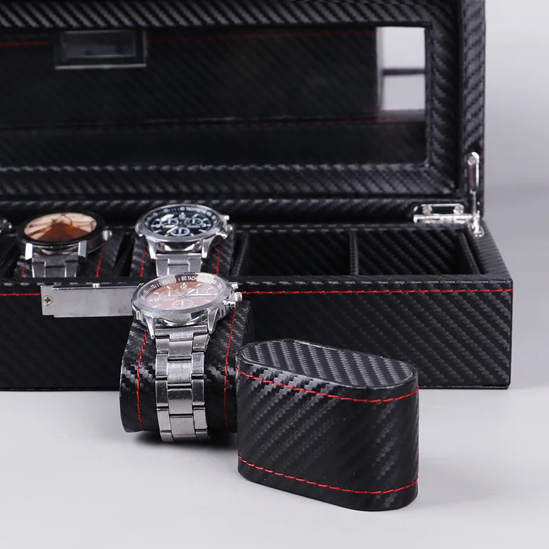 시계 보관함 6/10/12 PU 가죽 디스플레이 보관함 - Watch Display Case Glass Top 12 Slots 리뷰 및 가격