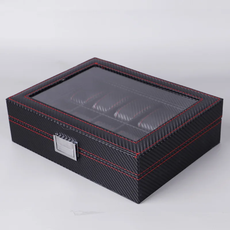 시계 보관함 6/10/12 PU 가죽 디스플레이 보관함 - Watch Display Case Glass Top 12 Slots 리뷰 및 가격