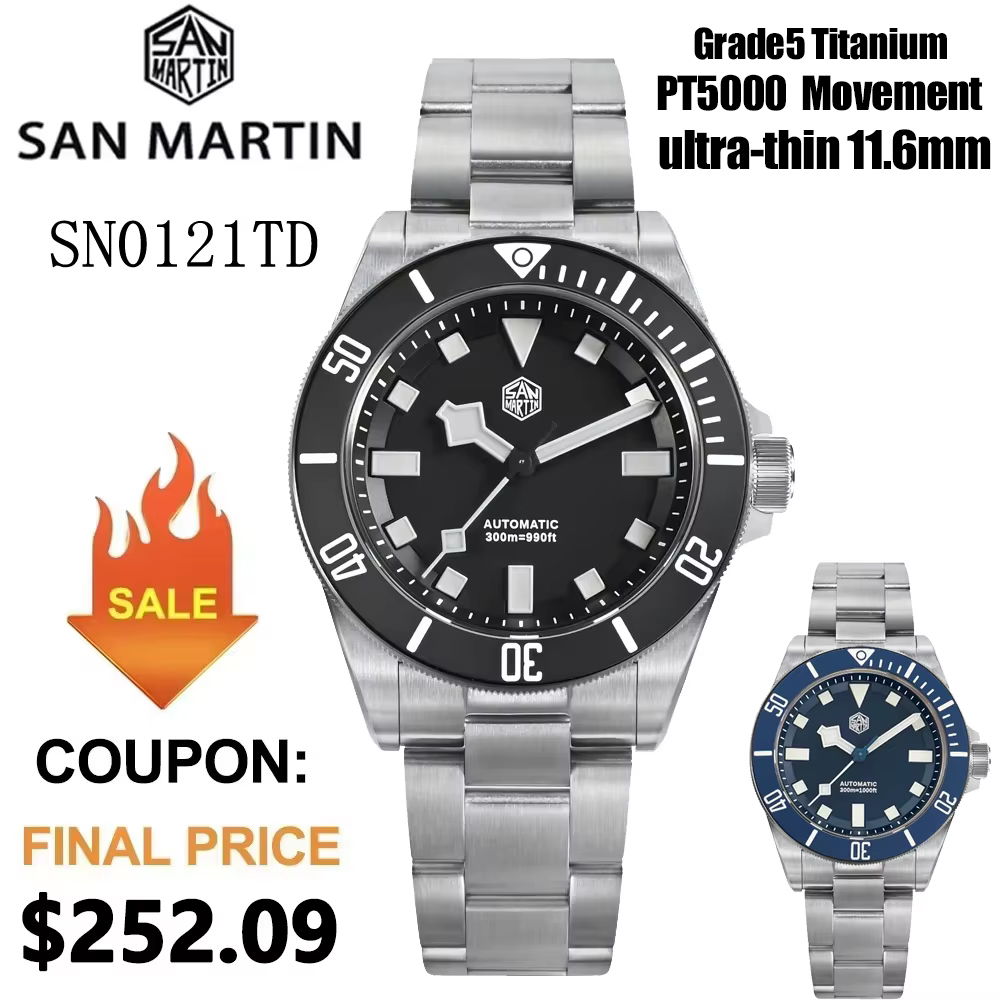 산 마틴 SN0121TE 티타늄 다이빙 시계 ST213 - Titanium Automatic Watch 300M Sapphire 리뷰 및 가격